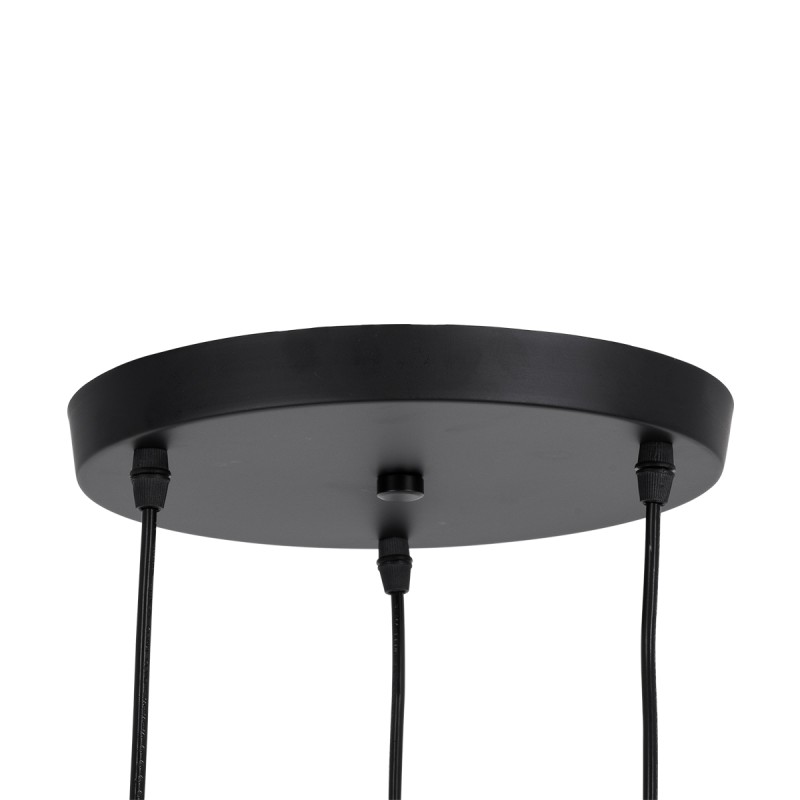 GloboStar® OLVERO 00773 Μοντέρνο Κρεμαστό Φωτιστικό Ανάρτηση Τρίφωτο 3 x E27 IP20 Μαύρο & Χρυσό Μέταλλο - Μ30 x Π30 x Y130cm