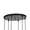 GloboStar® OLVERO 00774 Μοντέρνο Κρεμαστό Φωτιστικό Ανάρτηση Πολύφωτο 6 x E27 IP20 Μαύρο & Χρυσό Μέταλλο - Μ55 x Π55 x Y130cm