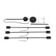 GloboStar® ZANE 00784 Μοντέρνο Φωτιστικό Οροφής Πλέγμα Πολύφωτο 6 x E27 IP20 Μαύρο Μέταλλο - Μ70 x Π70 x Υ100cm