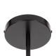 GloboStar® ZANE 00784 Μοντέρνο Φωτιστικό Οροφής Πλέγμα Πολύφωτο 6 x E27 IP20 Μαύρο Μέταλλο - Μ70 x Π70 x Υ100cm