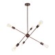 GloboStar® ZANE 00785 Μοντέρνο Φωτιστικό Οροφής Πλέγμα Πολύφωτο 6 x E27 IP20 Χάλκινο Μέταλλο - Μ70 x Π70 x Υ100cm GloboStar® ZANE 00785 Μοντέρνο Φωτιστικό Οροφής Πλέγμα Πολύφωτο 6 x E27 IP20 Χάλκινο Μέταλλο - Μ70 x Π70 x Υ100cm