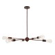 GloboStar® ZANE 00785 Μοντέρνο Φωτιστικό Οροφής Πλέγμα Πολύφωτο 6 x E27 IP20 Χάλκινο Μέταλλο - Μ70 x Π70 x Υ100cm GloboStar® ZANE 00785 Μοντέρνο Φωτιστικό Οροφής Πλέγμα Πολύφωτο 6 x E27 IP20 Χάλκινο Μέταλλο - Μ70 x Π70 x Υ100cm