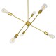 GloboStar® ZANE 00786 Μοντέρνο Φωτιστικό Οροφής Πλέγμα Πολύφωτο 6 x E27 IP20 Χρυσό Μέταλλο - Μ70 x Π70 x Υ100cm GloboStar® ZANE 00786 Μοντέρνο Φωτιστικό Οροφής Πλέγμα Πολύφωτο 6 x E27 IP20 Χρυσό Μέταλλο - Μ70 x Π70 x Υ100cm