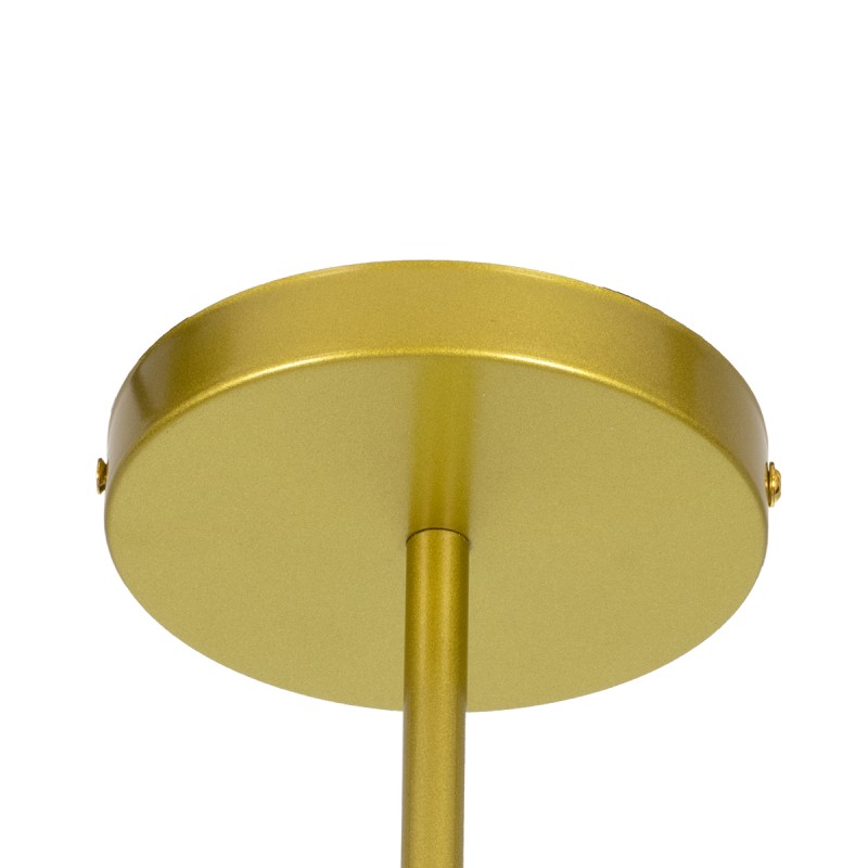 GloboStar® ZANE 00786 Μοντέρνο Φωτιστικό Οροφής Πλέγμα Πολύφωτο 6 x E27 IP20 Χρυσό Μέταλλο - Μ70 x Π70 x Υ100cm