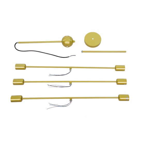 GloboStar® ZANE 00786 Μοντέρνο Φωτιστικό Οροφής Πλέγμα Πολύφωτο 6 x E27 IP20 Χρυσό Μέταλλο - Μ70 x Π70 x Υ100cm GloboStar® ZANE 00786 Μοντέρνο Φωτιστικό Οροφής Πλέγμα Πολύφωτο 6 x E27 IP20 Χρυσό Μέταλλο - Μ70 x Π70 x Υ100cm