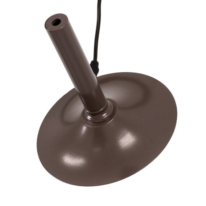 GloboStar® CELEST 00791 Μοντέρνο Κρεμαστό Φωτιστικό Ανάρτηση Μονόφωτο 1 x G9 Καφέ Μέταλλο με Λευκό Γυαλί - Μ20 x Π20 x Υ26.5cm