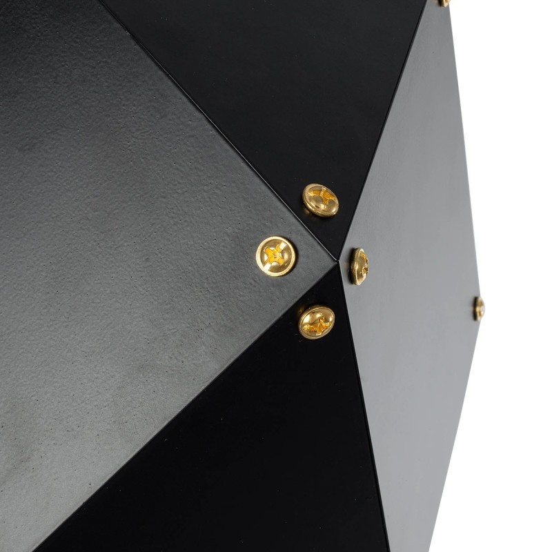 GloboStar® WELLES 00794 Μοντέρνο Επιτοίχιο Φωτιστικό Απλίκα Μονόφωτο 1 x E27 IP20 Μαύρο & Χρυσό Μέταλλο - Μ17 x Π28 x Υ17cm