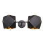 GLOBOSTAR® WELLES 00795 Μοντέρνο Φωτιστικό Τοίχου - Απλίκα με Ντουί 2 x E14 AC 220-240V IP20 - Μαύρο - Μ52 x Π21 x Υ17cm