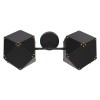 GloboStar® WELLES 00795 Μοντέρνο Επιτοίχιο Φωτιστικό Απλίκα Δίφωτο 2 x E27 IP20 Μαύρο & Χρυσό Μέταλλο - Μ52 x Π21 x Υ17cm