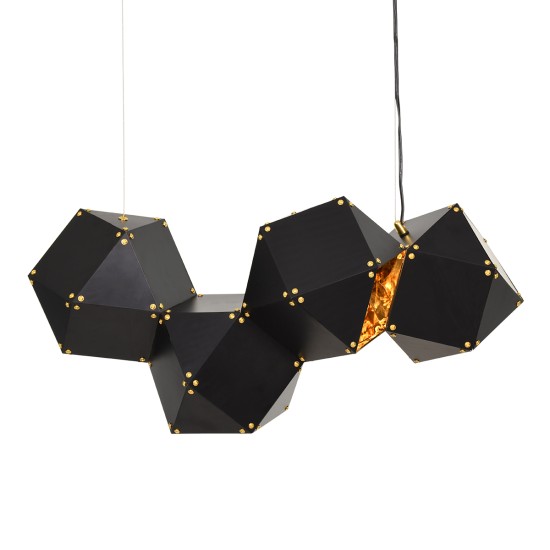 GloboStar® WELLES Replica 00796 Μοντέρνο Κρεμαστό Φωτιστικό Ανάρτηση Πολύφωτο 4 x E14 IP20 Μαύρο & Χρυσό Μέταλλο - Μ68 x Π32 x Υ30cm GloboStar® WELLES Replica 00796 Μοντέρνο Κρεμαστό Φωτιστικό Ανάρτηση Πολύφωτο 4 x E14 IP20 Μαύρο & Χρυσό Μέταλλο - Μ68 x Π32 x Υ30cm