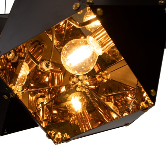 GloboStar® WELLES Replica 00796 Μοντέρνο Κρεμαστό Φωτιστικό Ανάρτηση Πολύφωτο 4 x E14 IP20 Μαύρο & Χρυσό Μέταλλο - Μ68 x Π32 x Υ30cm GloboStar® WELLES Replica 00796 Μοντέρνο Κρεμαστό Φωτιστικό Ανάρτηση Πολύφωτο 4 x E14 IP20 Μαύρο & Χρυσό Μέταλλο - Μ68 x Π32 x Υ30cm
