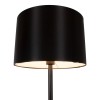 GloboStar® ASHLEY 00822 Μοντέρνο Επιδαπέδιο Φωτιστικό Μονόφωτο 1 x E27 IP20 Μαύρο Μέταλλο με Μαύρο Ύφασμα - Μ35 x Π35 x Υ145cm