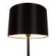 GloboStar® ASHLEY 00822 Μοντέρνο Επιδαπέδιο Φωτιστικό Μονόφωτο 1 x E27 IP20 Μαύρο Μέταλλο με Μαύρο Ύφασμα - Μ35 x Π35 x Υ145cm