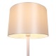 GloboStar® ASHLEY 00823 Μοντέρνο Επιδαπέδιο Φωτιστικό Μονόφωτο 1 x E27 IP20 Λευκό Μέταλλο με Λευκό Ύφασμα - Μ35 x Π35 x Υ145cm