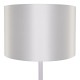 GloboStar® ASHLEY 00823 Μοντέρνο Επιδαπέδιο Φωτιστικό Μονόφωτο 1 x E27 IP20 Λευκό Μέταλλο με Λευκό Ύφασμα - Μ35 x Π35 x Υ145cm