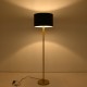 GloboStar® ASHLEY 00825 Μοντέρνο Επιδαπέδιο Φωτιστικό Μονόφωτο 1 x E27 IP20 Χρυσό Μέταλλο με Μαύρο Ύφασμα - Μ40 x Π40 x Υ148cm