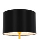 GloboStar® ASHLEY 00825 Μοντέρνο Επιδαπέδιο Φωτιστικό Μονόφωτο 1 x E27 IP20 Χρυσό Μέταλλο με Μαύρο Ύφασμα - Μ40 x Π40 x Υ148cm