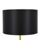 GloboStar® ASHLEY 00825 Μοντέρνο Επιδαπέδιο Φωτιστικό Μονόφωτο 1 x E27 IP20 Χρυσό Μέταλλο με Μαύρο Ύφασμα - Μ40 x Π40 x Υ148cm
