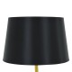 GloboStar® CEDAR 00829 Μοντέρνο Επιδαπέδιο Φωτιστικό Μονόφωτο 1 x E27 IP20 Χρυσό Μέταλλο με Μαύρο Ύφασμα - Μ40 x Π40 x Υ148cm