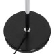 GloboStar® VERSA 00831 Μοντέρνο Επιδαπέδιο Φωτιστικό Μονόφωτο 1 x E27 IP20 Ασημί Μέταλλο με Μαύρο Μάρμαρο - Μ15 x Π15 x Υ155cm