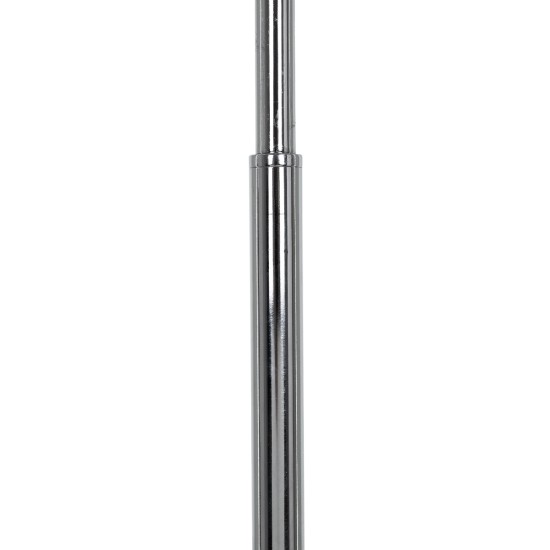 GloboStar® VERSA 00831 Μοντέρνο Επιδαπέδιο Φωτιστικό Μονόφωτο 1 x E27 IP20 Ασημί Μέταλλο με Μαύρο Μάρμαρο - Μ15 x Π15 x Υ155cm