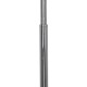 GloboStar® VERSA 00831 Μοντέρνο Επιδαπέδιο Φωτιστικό Μονόφωτο 1 x E27 IP20 Ασημί Μέταλλο με Μαύρο Μάρμαρο - Μ15 x Π15 x Υ155cm