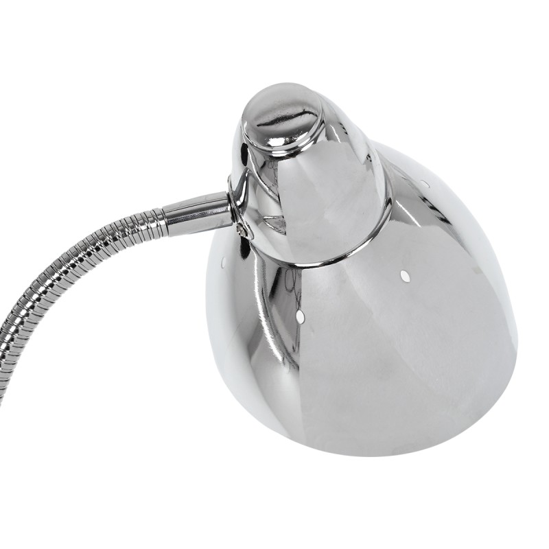 GloboStar® VERSA 00831 Μοντέρνο Επιδαπέδιο Φωτιστικό Μονόφωτο 1 x E27 IP20 Ασημί Μέταλλο με Μαύρο Μάρμαρο - Μ15 x Π15 x Υ155cm