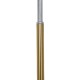 GloboStar® VERSA 00832 Μοντέρνο Επιδαπέδιο Φωτιστικό Μονόφωτο 1 x E27 IP20 Χρυσό & Ασημί Μέταλλο με Μαύρο Μάρμαρο - Μ15 x Π15 x Υ155cm