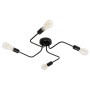 GLOBOSTAR® LIBERTA 00838 Vintage Φωτιστικό Οροφής με Ντουί 4 x E27 AC 220-240V IP20 - Μαύρο - Μ44.5 x Π44.5 x Υ12cm
