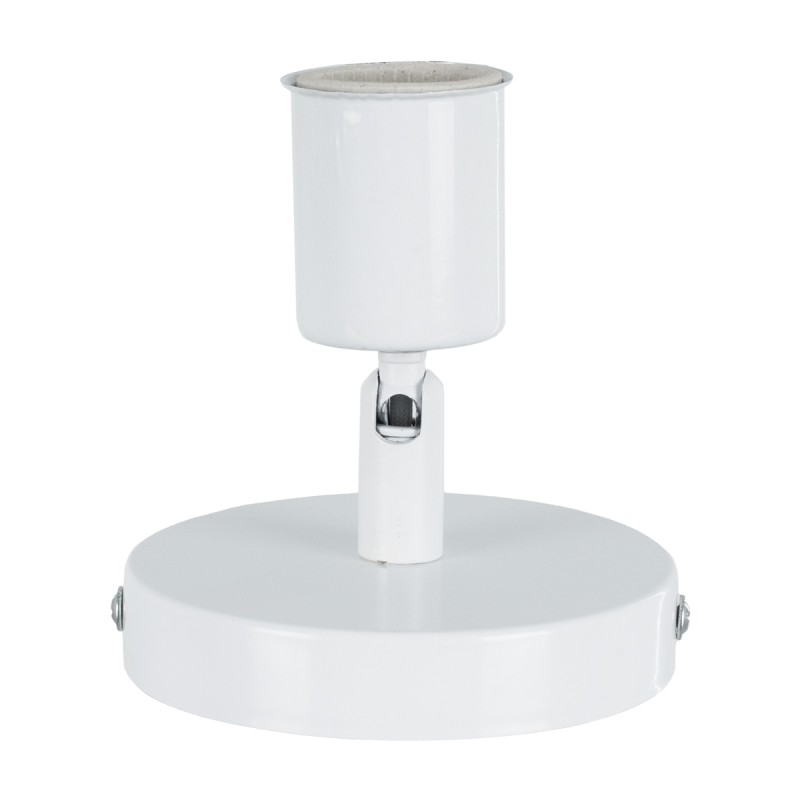 GloboStar® SARA 00842 Μοντέρνο Φωτιστικό Οροφής Σποτ Μονόφωτο 1 x E27 IP20 Λευκό Μέταλλο - Μ10 x Π10 x Υ10.3cm