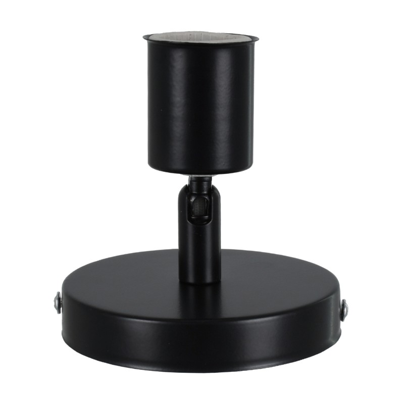 GloboStar® SARA 00843 Μοντέρνο Φωτιστικό Οροφής Σποτ Μονόφωτο 1 x E27 IP20 Μαύρο Μέταλλο - Μ10 x Π10 x Υ10.3cm