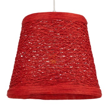 GLOBOSTAR® PLAYROOM 00863 Vintage Κρεμαστό Φωτιστικό Οροφής με Ντουί 1 x E27 AC 220-240V IP20 - Κόκκινο - Μ32 x Π32 x Υ27cm