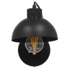 GloboStar® GRANT 00902 Μοντέρνο Επιτοίχιο Φωτιστικό Απλίκα Μονόφωτο 1 x E27 IP20 Μαύρο Μέταλλο με Μπεζ Ξύλο - Μ15 x Π36 x Υ12cm