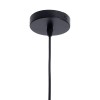 GloboStar® SHADE 00906 Μοντέρνο Κρεμαστό Φωτιστικό Καμπάνα Μονόφωτο 1 x E27 IP20 Μαύρο Μέταλλο με Μπεζ Ξύλο - Μ23 x Π23 x Υ22cm