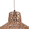 GloboStar® JENSON 00910 Boho Κρεμαστό Φωτιστικό Πλέγμα Μονόφωτο 1 x E27 IP20 Μπεζ Σχοινί - Μ38 x Π38 x Υ24cm