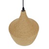 GloboStar® SHANGHAI ROPE 00916 Boho Κρεμαστό Φωτιστικό Καμπάνα Μονόφωτο 1 x E27 IP20 Μπεζ Σχοινί - Μ24 x Π24 x Υ30cm