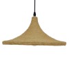 GloboStar® SHANGHAI ROPE 00917 Boho Κρεμαστό Φωτιστικό Καμπάνα Μονόφωτο 1 x E27 IP20 Μπεζ Σχοινί - Μ37 x Π37 x Υ20cm