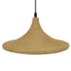 GloboStar® SHANGHAI ROPE 00917 Boho Κρεμαστό Φωτιστικό Καμπάνα Μονόφωτο 1 x E27 IP20 Μπεζ Σχοινί - Μ37 x Π37 x Υ20cm