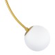 GloboStar® DRIZZLE 00922 Μοντέρνο Φωτιστικό Οροφής Μπάλα Μονόφωτο 1 x E27 IP20 Χρυσό Μέταλλο με Λευκό Γυαλί - Μ15 x Π15 x Υ70cm GloboStar® DRIZZLE 00922 Μοντέρνο Φωτιστικό Οροφής Μπάλα Μονόφωτο 1 x E27 IP20 Χρυσό Μέταλλο με Λευκό Γυαλί - Μ15 x Π15 x Υ70cm