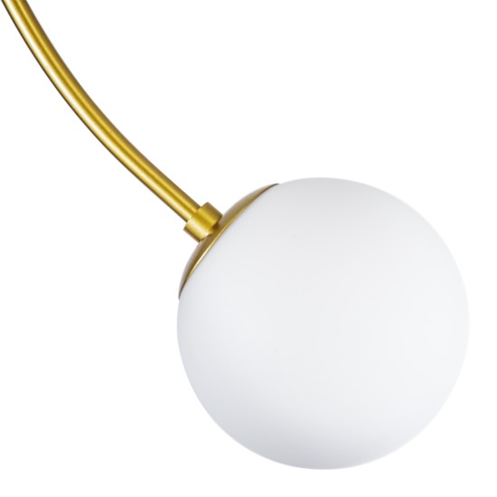GloboStar® DRIZZLE 00922 Μοντέρνο Φωτιστικό Οροφής Μπάλα Μονόφωτο 1 x E27 IP20 Χρυσό Μέταλλο με Λευκό Γυαλί - Μ15 x Π15 x Υ70cm GloboStar® DRIZZLE 00922 Μοντέρνο Φωτιστικό Οροφής Μπάλα Μονόφωτο 1 x E27 IP20 Χρυσό Μέταλλο με Λευκό Γυαλί - Μ15 x Π15 x Υ70cm