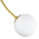 GloboStar® DRIZZLE 00922 Μοντέρνο Φωτιστικό Οροφής Μπάλα Μονόφωτο 1 x E27 IP20 Χρυσό Μέταλλο με Λευκό Γυαλί - Μ15 x Π15 x Υ70cm GloboStar® DRIZZLE 00922 Μοντέρνο Φωτιστικό Οροφής Μπάλα Μονόφωτο 1 x E27 IP20 Χρυσό Μέταλλο με Λευκό Γυαλί - Μ15 x Π15 x Υ70cm