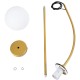 GloboStar® DRIZZLE 00922 Μοντέρνο Φωτιστικό Οροφής Μπάλα Μονόφωτο 1 x E27 IP20 Χρυσό Μέταλλο με Λευκό Γυαλί - Μ15 x Π15 x Υ70cm GloboStar® DRIZZLE 00922 Μοντέρνο Φωτιστικό Οροφής Μπάλα Μονόφωτο 1 x E27 IP20 Χρυσό Μέταλλο με Λευκό Γυαλί - Μ15 x Π15 x Υ70cm