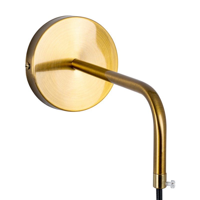 GloboStar® VIENNA 00923 Μοντέρνο Επιτοίχιο Φωτιστικό Απλίκα Μονόφωτο 1 x E27 IP20 Χρυσό Μέταλλο με Ασημί Γυαλί - Μ25 x Π23 x Υ27cm