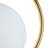 GloboStar® MADRID 00932 Μοντέρνο Κρεμαστό Φωτιστικό Μπάλα Μονόφωτο 1 x E27 IP20 Χρυσό Μέταλλο με Λευκό Γυαλί - Μ30 x Π20 x Υ30cm