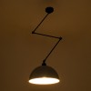 GloboStar® LOTUS 00937 Μοντέρνο Φωτιστικό Οροφής Καμπάνα Μονόφωτο 1 x E27 IP20 Γκρι, Μαύρο & Λευκό Μέταλλο - Μ30 x Π30 x Υ21cm