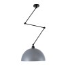 GloboStar® LOTUS 00937 Μοντέρνο Φωτιστικό Οροφής Καμπάνα Μονόφωτο 1 x E27 IP20 Γκρι, Μαύρο & Λευκό Μέταλλο - Μ30 x Π30 x Υ21cm
