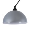 GloboStar® LOTUS 00937 Μοντέρνο Φωτιστικό Οροφής Καμπάνα Μονόφωτο 1 x E27 IP20 Γκρι, Μαύρο & Λευκό Μέταλλο - Μ30 x Π30 x Υ21cm