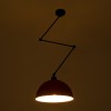 GloboStar® LOTUS 00938 Μοντέρνο Φωτιστικό Οροφής Καμπάνα Μονόφωτο 1 x E27 IP20 Κόκκινο, Μαύρο & Λευκό Μέταλλο - Μ30 x Π30 x Υ21cm