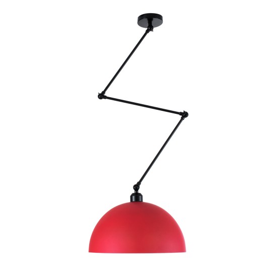 GloboStar® LOTUS 00938 Μοντέρνο Φωτιστικό Οροφής Καμπάνα Μονόφωτο 1 x E27 IP20 Κόκκινο, Μαύρο & Λευκό Μέταλλο - Μ30 x Π30 x Υ21cm GloboStar® LOTUS 00938 Μοντέρνο Φωτιστικό Οροφής Καμπάνα Μονόφωτο 1 x E27 IP20 Κόκκινο, Μαύρο & Λευκό Μέταλλο - Μ30 x Π30 x Υ21cm