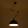 GloboStar® LOTUS 00939 Μοντέρνο Φωτιστικό Οροφής Καμπάνα Μονόφωτο 1 x E27 IP20 Μαύρο & Λευκό Μέταλλο - Μ30 x Π30 x Υ21cm